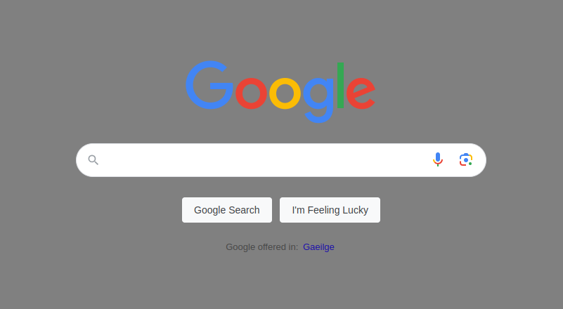 Figure:     \caption{Background color of Google.com is changed to grey by the extension.}
