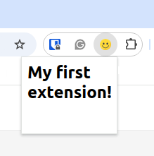 Figure: \caption{Viewing your first extension.}
